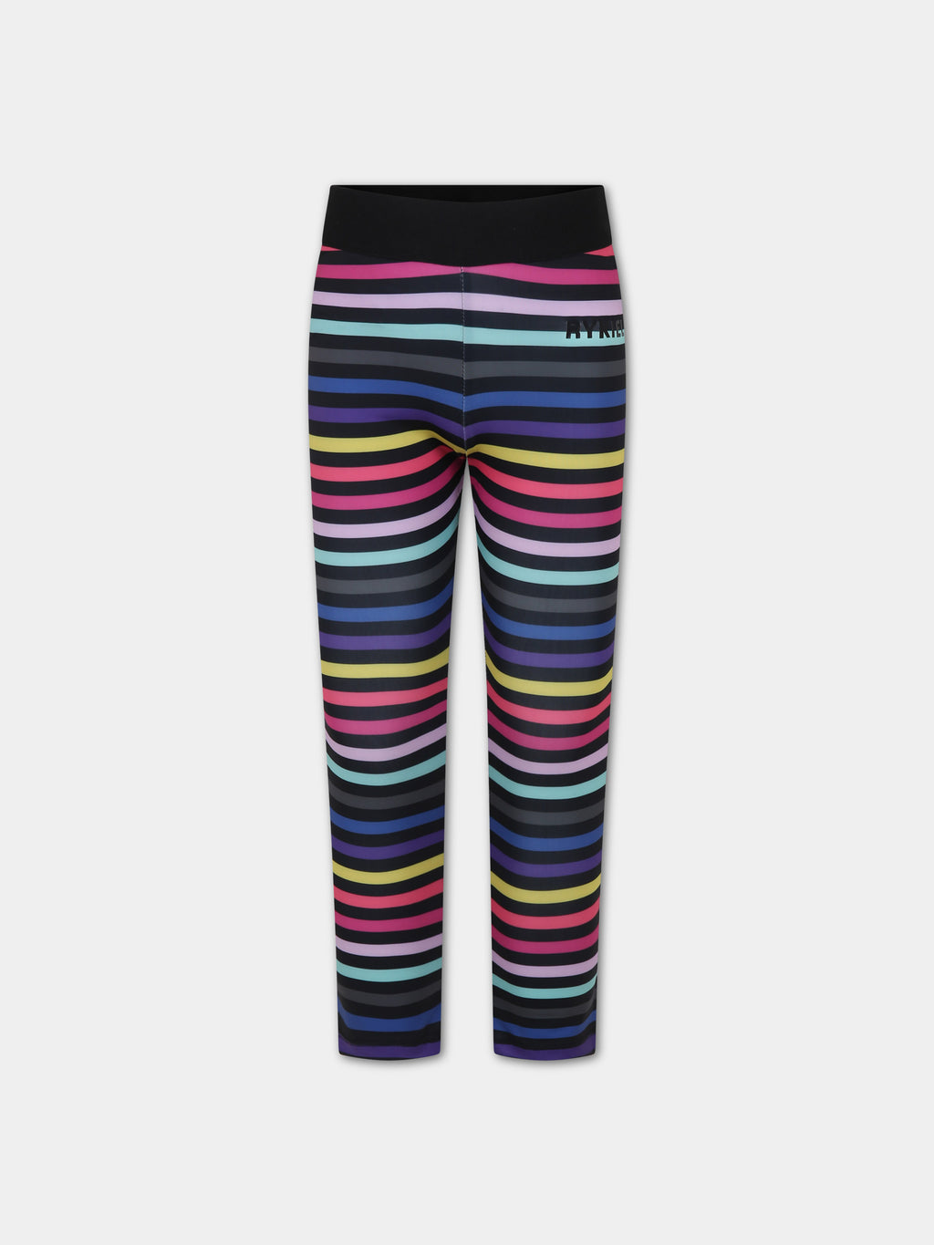 Black leggings for girl with logo